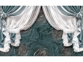 Fotobehang Vlies | Modern | Turquoise, Wit | 368x254cm (bxh)