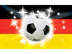 Fotobehang Voetbal | Zwart, Rood | 416x254