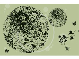 Fotobehang Bloemen | Groen | 104x70,5cm