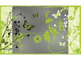 Fotobehang Papier Bloemen | Groen | 254x184cm