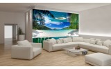 Fotobehang Strand | Blauw, Groen | 208x146cm