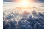 Fotobehang Vlies | Wolken | Grijs, Geel | 368x254cm (bxh)