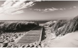 Fotobehang Strand | Grijs, Zwart | 104x70,5cm