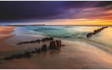 Fotobehang Strand, Zee | Grijs | 104x70,5cm