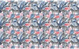 Fotobehang Vlies | Zebra | Blauw, Zwart | 368x254cm (bxh)