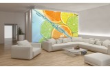 Fotobehang Fruit, Keuken | Oranje, Groen | 152,5x104cm