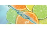 Fotobehang Fruit, Keuken | Oranje, Groen | 250x104cm