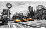 Fotobehang New York | Zwart, Geel | 104x70,5cm