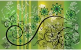 Fotobehang Bloemen | Groen, Geel | 104x70,5cm