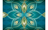 Fotobehang Papier Abstract | Groen, Blauw | 254x184cm