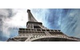 Fotobehang Eiffeltoren | Grijs, Blauw | 250x104cm