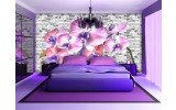 Fotobehang Papier Bloemen, Orchidee | Paars | 368x254cm