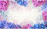 Fotobehang Bloemen | Roze, Blauw | 208x146cm