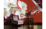 Fotobehang Orchidee, Bloem | Wit | 152,5x104cm