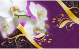 Fotobehang Vlies | Bloemen, Orchidee | Paars | 368x254cm (bxh)