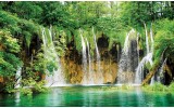 Fotobehang Natuur, Waterval | Groen | 104x70,5cm