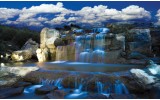 Fotobehang Natuur, Waterval | Blauw | 312x219cm