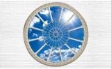 Fotobehang Muur, Lucht | Blauw | 104x70,5cm