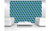 Fotobehang Papier 3D | Blauw, Groen | 254x184cm