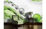 Fotobehang Design | Groen, Zilver | 104x70,5cm