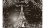 Fotobehang Papier Eiffeltoren, Parijs | Sepia | 254x184cm