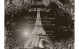 Fotobehang Vlies | Eiffeltoren, Parijs | Sepia | 368x254cm (bxh)