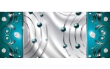 Fotobehang Modern | Zilver, Turquoise | 250x104cm