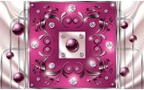 Fotobehang Modern, Slaapkamer | Roze, Zilver | 152,5x104cm