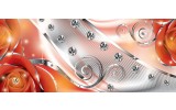 Fotobehang Design, Rozen | Zilver, Oranje | 250x104cm