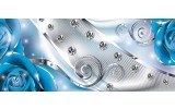 Fotobehang Design, Rozen | Zilver, Blauw | 250x104cm