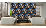 Fotobehang Design | Bruin, Blauw | 104x70,5cm