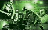 Fotobehang Vlies | Muziek, Jazz | Groen | 368x254cm (bxh)