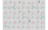 Fotobehang Papier Vlinder, Rozen | Roze, Turquoise | 368x254cm