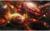 Fotobehang Vlies | Planeten | Oranje, Bruin | 368x254cm (bxh)