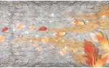 Fotobehang Muur, Modern | Oranje | 208x146cm