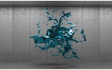 Fotobehang Vlies | 3D, Design | Turquoise | 368x254cm (bxh)