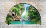 Fotobehang Natuur, Muur | Groen | 104x70,5cm