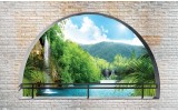Fotobehang Natuur, Muur | Groen | 152,5x104cm