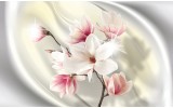 Fotobehang Bloemen, Magnolia | Roze | 208x146cm