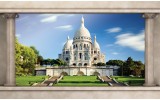 Fotobehang Vlies | Frankrijk, Parijs | Blauw | 368x254cm (bxh)
