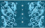 Fotobehang Papier Klassiek | Turquoise, Blauw | 254x184cm
