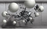 Fotobehang Abstract, 3D | Zilver | 152,5x104cm