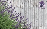 Fotobehang Hout, Lavendel | Grijs | 104x70,5cm