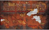 Fotobehang Muur | Oranje, Bruin | 208x146cm