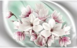 Fotobehang Papier Magnolia, Bloemen | Zilver | 368x254cm