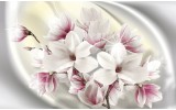 Fotobehang Magnolia, Bloemen | Zilver | 312x219cm