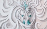 Fotobehang Vlies | 3D, Modern | Turquoise | 368x254cm (bxh)