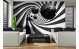 Fotobehang 3D | Zwart, Wit | 104x70,5cm