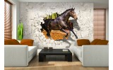 Fotobehang Paard, Abstract | Bruin | 312x219cm