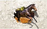 Fotobehang Vlies | Paard, Abstract | Bruin | 368x254cm (bxh)